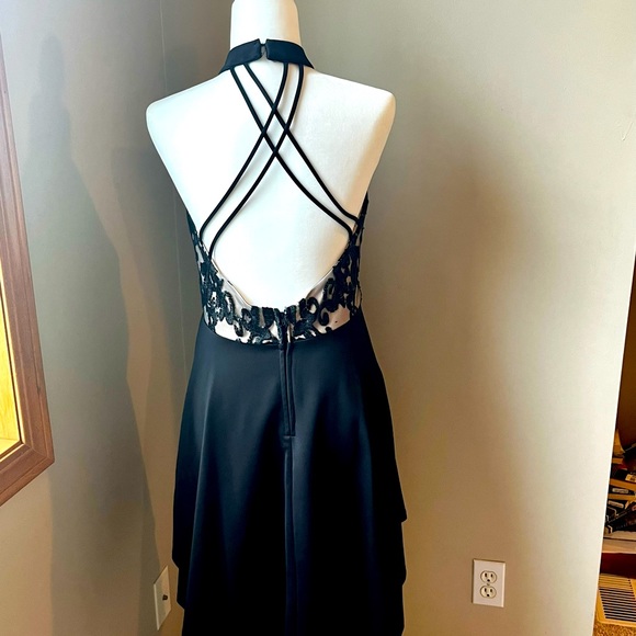 Jodi Kristopher Black & Nude Short Formal with high-low skirt Size 11 - Picture 5 of 8